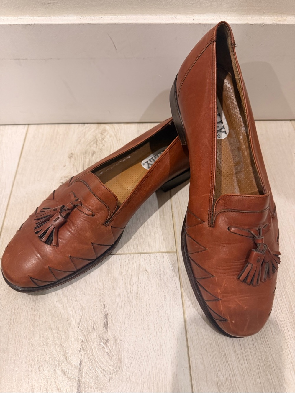 Bally Rust Brown Leather Tassel Loafers